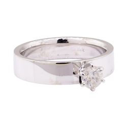 0.50 ctw Diamond Solitaire Ring - 14KT White Gold