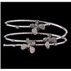 Image 1 : 1.18 ctw Diamond Cuff Bracelet - 14KT White Gold