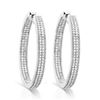 14k White Gold 1.00CTW Diamond Earrings, (I2 /H)