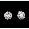 Image 1 : 1.24 ctw Diamond Earrings - 14KT White Gold