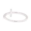 Image 3 : 0.20 ctw Diamond Cross Ring - 14KT White Gold
