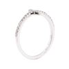 Image 4 : 0.20 ctw Diamond Cross Ring - 14KT White Gold