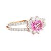 1.42 ctw Pink Sapphire And Diamond Ring - 14KT Rose Gold