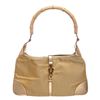 Gucci Metallic Gold Nylon Leather Bamboo Jackie Shoulder Bag