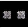 1.68 ctw Diamond Earrings - 14KT White Gold