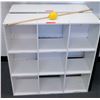 Image 1 : Qty 2 White Wood 9-Compartment Shelves