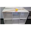 Image 2 : Qty 2 White Wood 9-Compartment Shelves