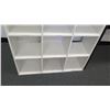 Image 3 : Qty 2 White Wood 9-Compartment Shelves