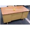 Image 1 : Wood & Metal 5 Drawer Desk w/ Rolling Chair