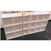 Image 1 : Qty 2 White Wood 9 Compartment Shelf