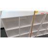 Image 2 : Qty 2 White Wood 9 Compartment Shelf