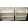 Image 1 : Qty 3 White Wood 3 Tier Shelves