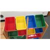 Image 2 : Wood Rack w/ 12 Multi-Colored Bins