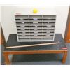 Image 1 : Low Wooden Table & 24 Slot Paper Sorter