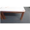 Image 2 : Wood Table w/ White Top 44.5"L x 38"W x 22.5"H