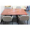 Image 1 : Wooden Table & Qty 4 Arm Chairs