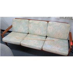 Wood Frame w/ Floral Upholstered Sofa