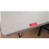 Image 2 : White Plastic Folding Table w/ Rolling Chair