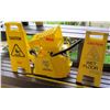 Image 1 : Plastic Mop Bucket & 2 Wet Floor Sandwich Signs