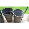 Image 2 : Qty 3 Full Size Gray Plastic Garbage Cans