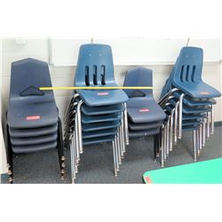 Qty 19 Plastic & Metal Small Chairs