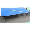 Image 1 : Adjustable Metal Table w/ Blue Top