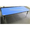 Image 1 : Adjustable Metal Table w/ Blue Top
