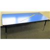 Image 1 : Adjustable Metal Table w/ Blue Top