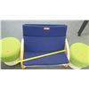 Image 3 : Wood Upholstered Children's Chair w/ Upholstered Stools