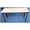 Image 1 : Wood & Metal Table on Wheels