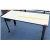 Image 1 : Wood & Metal Table on Wheels