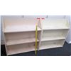 Image 1 : Qty 2 White Wood 2 Tier Shelves