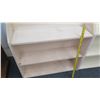 Image 2 : Qty 2 White Wood 2 Tier Shelves
