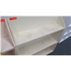 Image 3 : Qty 2 White Wood 2 Tier Shelves