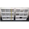 Image 1 : Qty 2 White Wood 9 Compartment Shelf