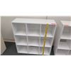 Image 2 : Qty 2 White Wood 9 Compartment Shelf