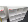 Image 3 : Qty 2 White Wood 9 Compartment Shelf