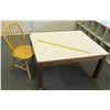 Image 1 : Wood Table 44.5"L x 38"W x 22.5"H w/ Chair