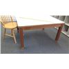 Image 2 : Wood Table 44.5"L x 38"W x 22.5"H w/ Chair