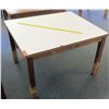 Image 1 : Wooden Table w/ White Top 44.5"L x 38"W x 30"H