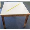 Image 1 : Wooden Table w/ White Top 44.5"L x 38"W x 30"H