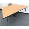 Image 1 : Wood & Metal Corner Table & Rolling Chair