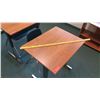 Image 2 : Qty 2 Wood & Metal Desks w/ 2 Chairs