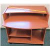 Image 1 : Wood Rounded Desk w/ Bottom Shelves