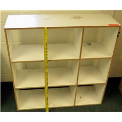 White Wood 9 Compartment Shelf