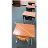 Image 1 : Qty 4 Wood & Metal Desks w/ Chairs