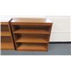 Image 2 : Qty 2 Wood 2 Tier Shelves & a 3 Tier Shelf