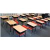 Image 1 : Qty 15 Wood & Metal Desks w/ Chairs