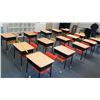 Image 2 : Qty 15 Wood & Metal Desks w/ Chairs