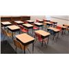 Image 8 : Qty 15 Wood & Metal Desks w/ Chairs